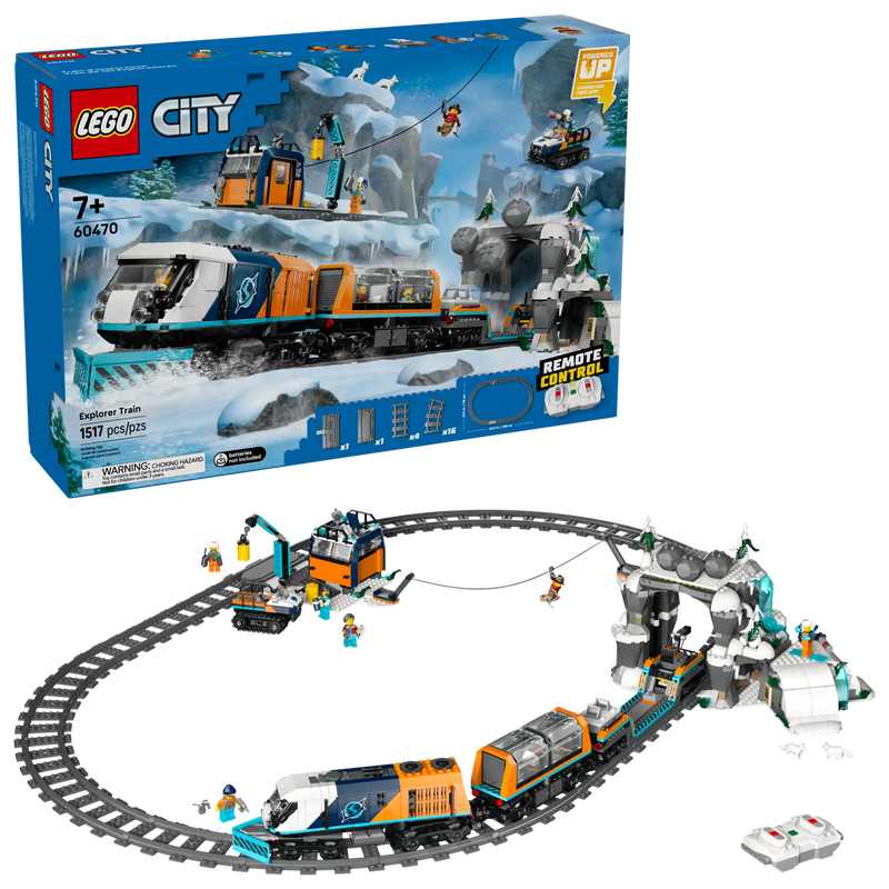 Lego city 60470 explorers' arctic polar express train, , medium-null