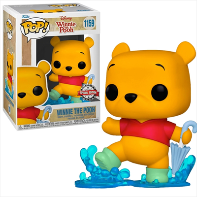 Fpop disney: winnie the pooh - winnie the pooh in the rain special edition #1159 vinyl, , medium