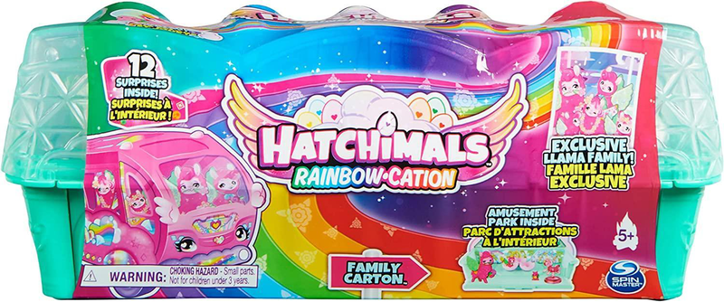Product image: Hatchimals colleggtibles, rainbow-cation llama family surprise, , medium-null