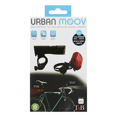 Tnb pack of front and rear led lights for bike