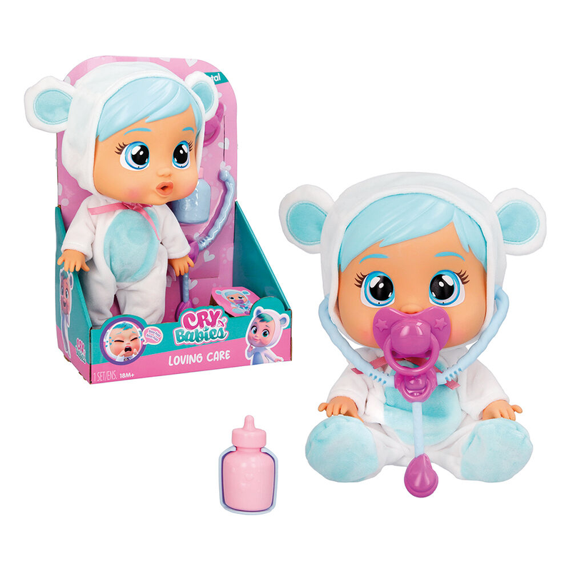 As cry babies loving care kristal - interactive baby doll cries real tears 18m+ 92151, , medium-null