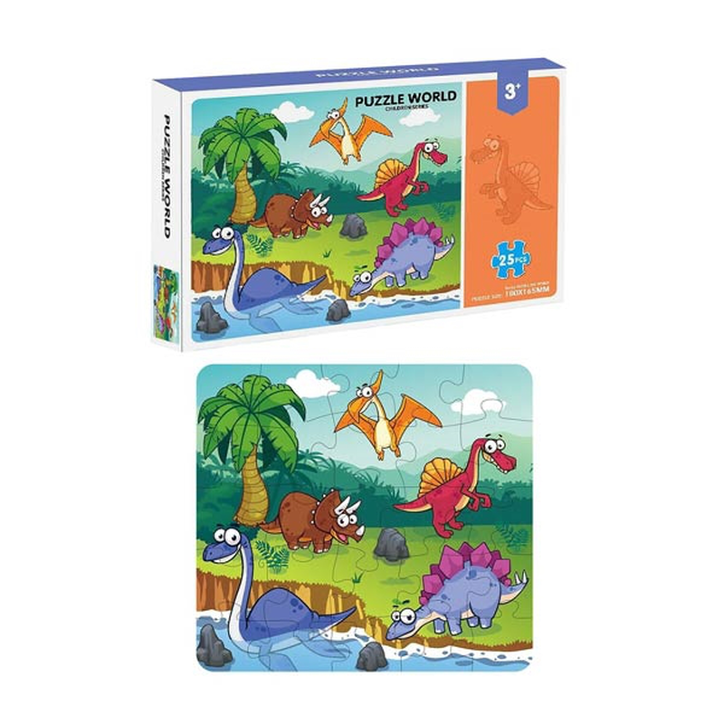 Puzzle – 25 τεμ αστεία δεινοσαυράκια, , medium-null