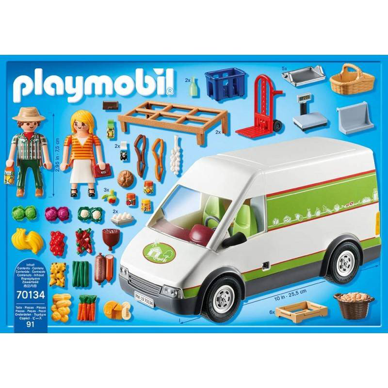 Playmobil 70134 country mobile farm market play set, , medium-null