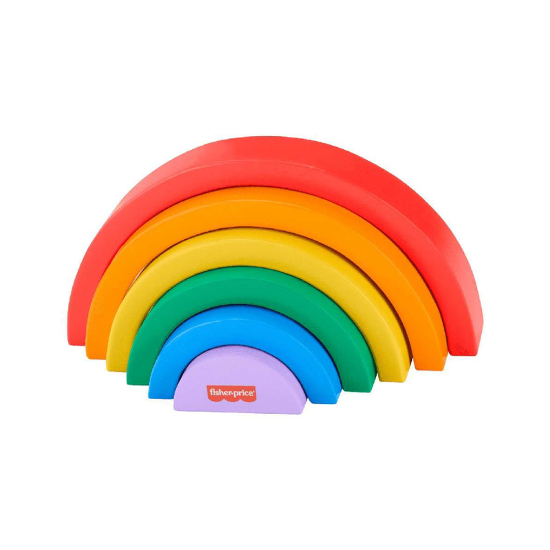 Fisher-price wooden stacking rainbow, , medium-null