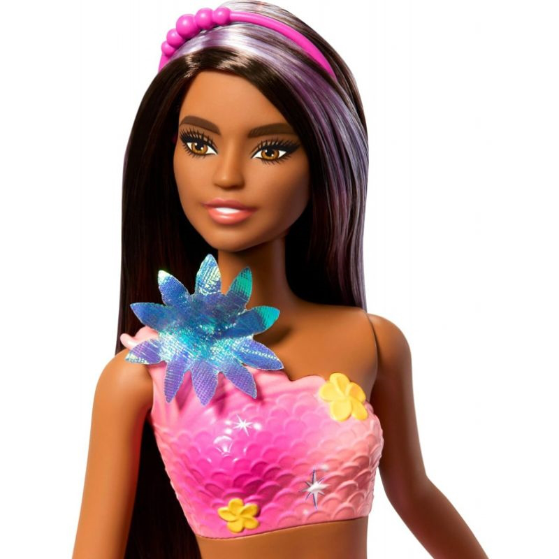 Barbie flower magic mermaid doll - brown hair jdm73, , medium-null