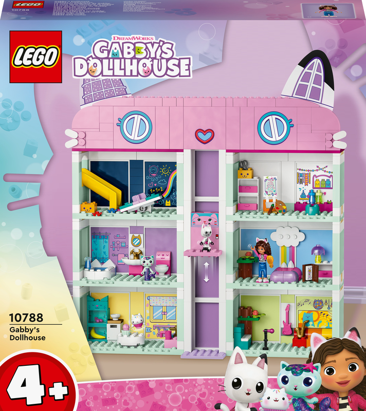 Lego gabby's dollhouse 10788 for ages 4+ 498pcs, , medium-null