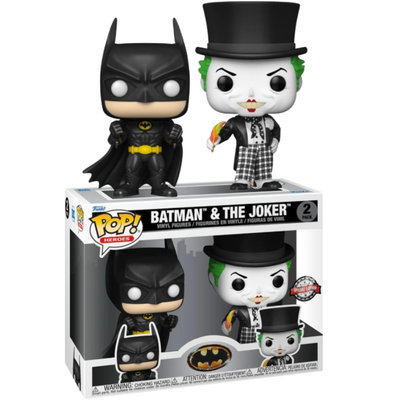 Funko pop!  dc heroes - batman and the joker 1989 2-pack figures exclusive