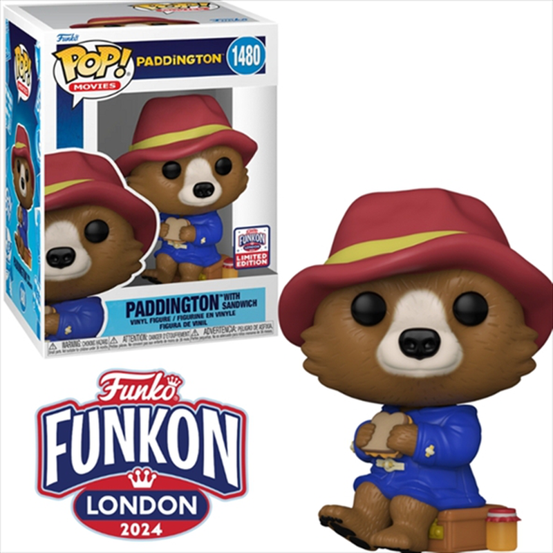Buy Funko pop Movies paddington with sandwich 1480 funkon 2024 convention limited edition Jinius