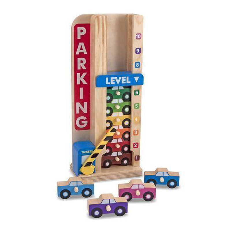 Melissa & doug wooden stack & count parking garage, , medium-null