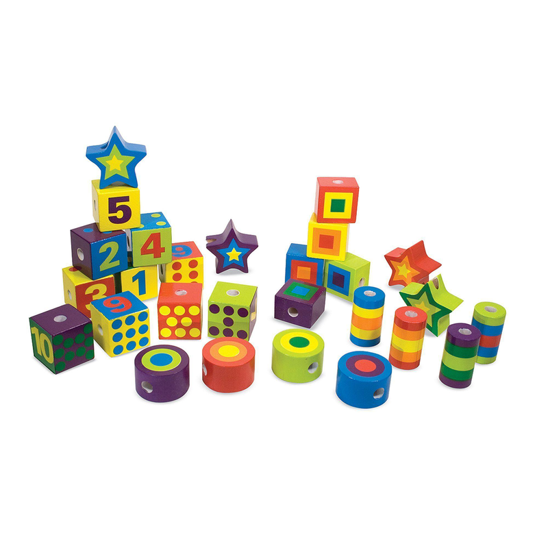 Product image: Melissa & doug 13775 lacing beads in a box, , medium-null