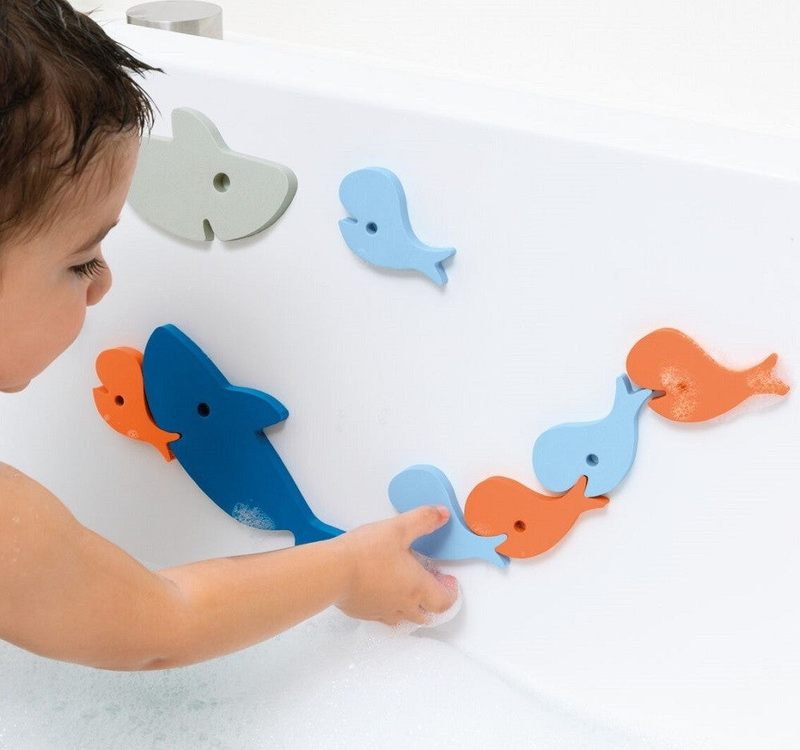 Quutopia bath toy - sharks puzzle, , medium-null