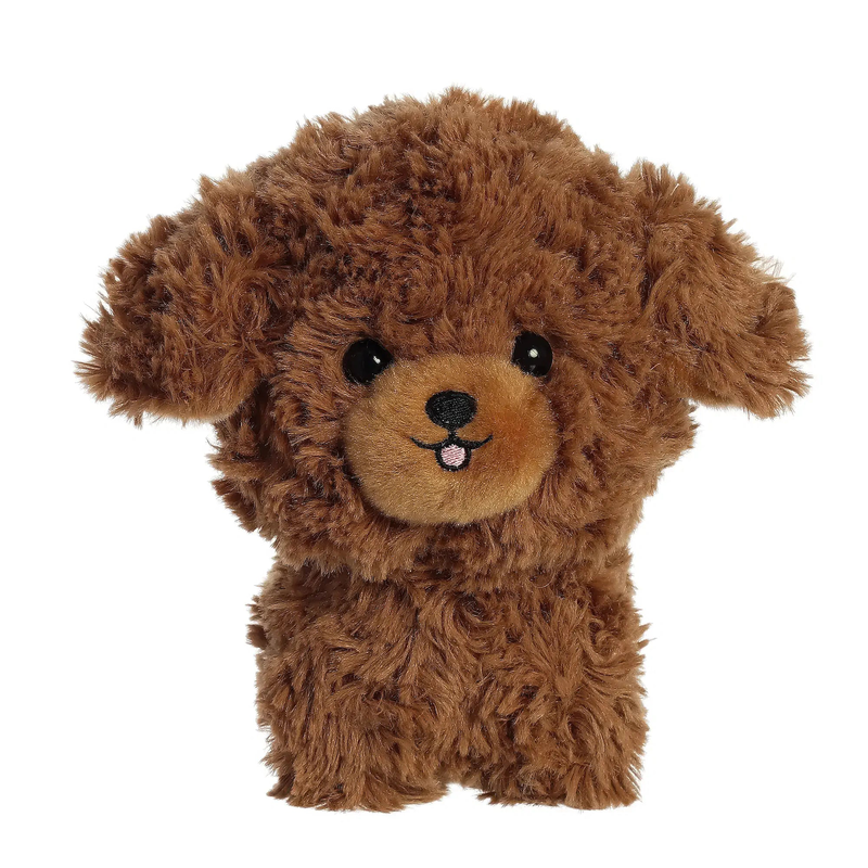 Aurora teddy pets brown poodle 17cm soft toy, , medium-null