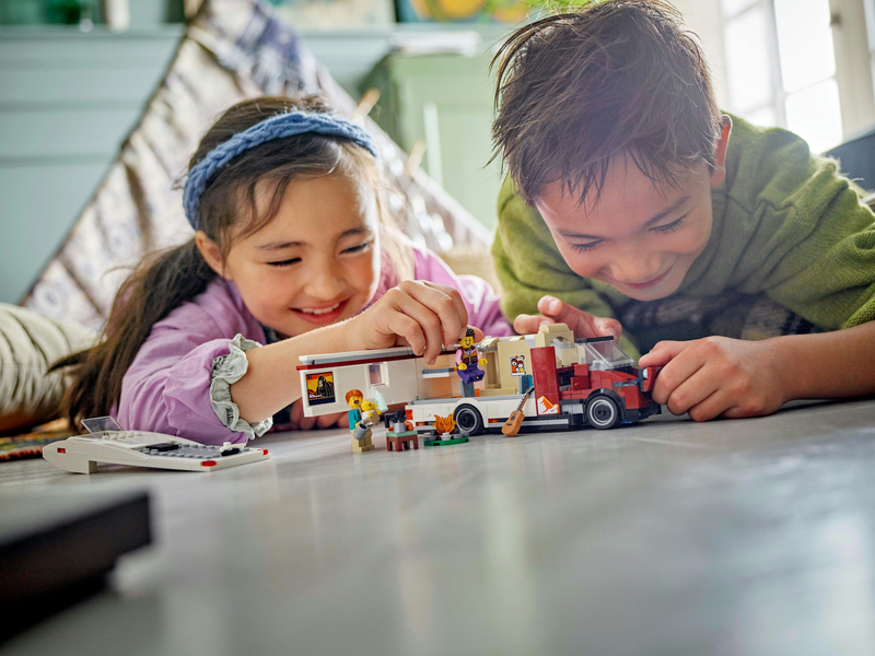 Lego city holiday adventure camper van 60454 for ages 6+ 385pcs, , medium-null