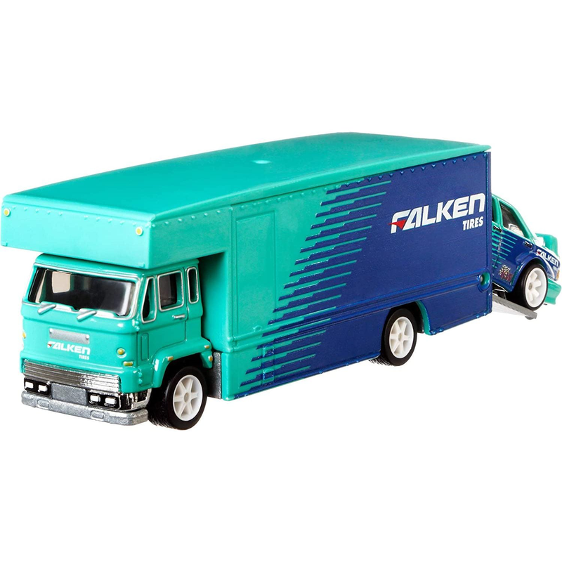 Hotwheels team transport | mercedes-benz 190e & fleet flyer falken #10 | flf56, , medium image number null