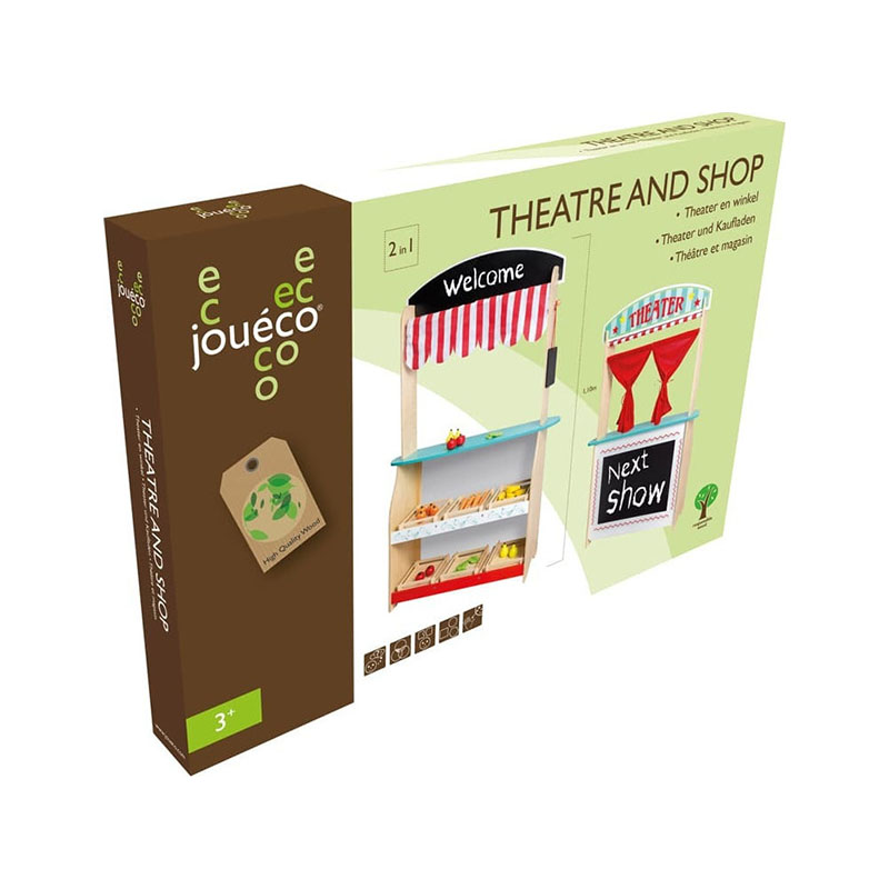 Jouéco® - 2 in 1 theatre and shop with accessories, , medium image number null