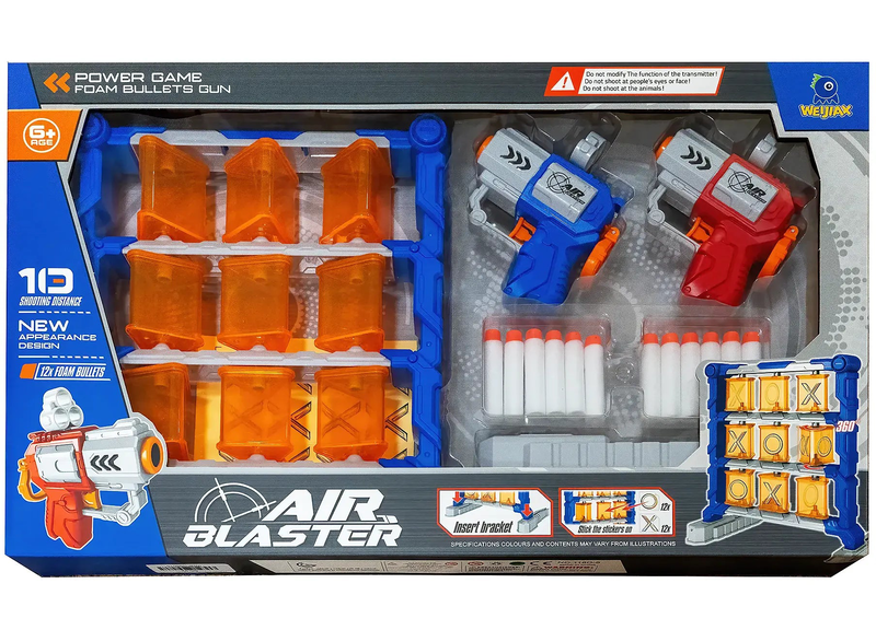 Air blaster 2-pack manual soft bullet toy gun set, , medium image number null
