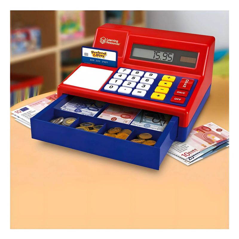 Pretend & play® calculator cash register with euro currency, , medium image number null