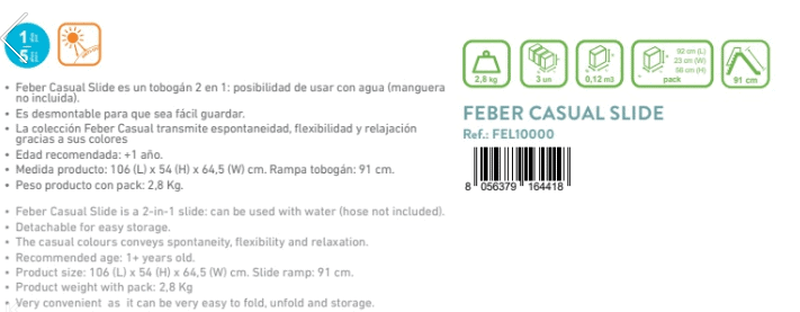 Feber casual slide fel10000, , medium-null