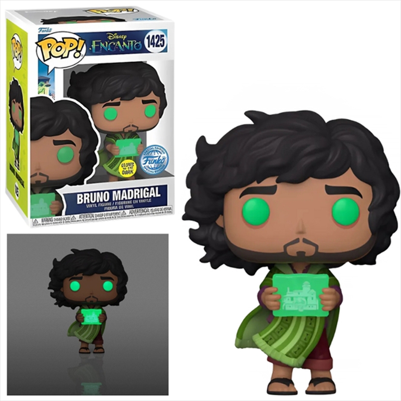 Funko pop! Disney: encanto - bruno madrigal glows in the dark special edition #1425 vinyl figure, , medium-null
