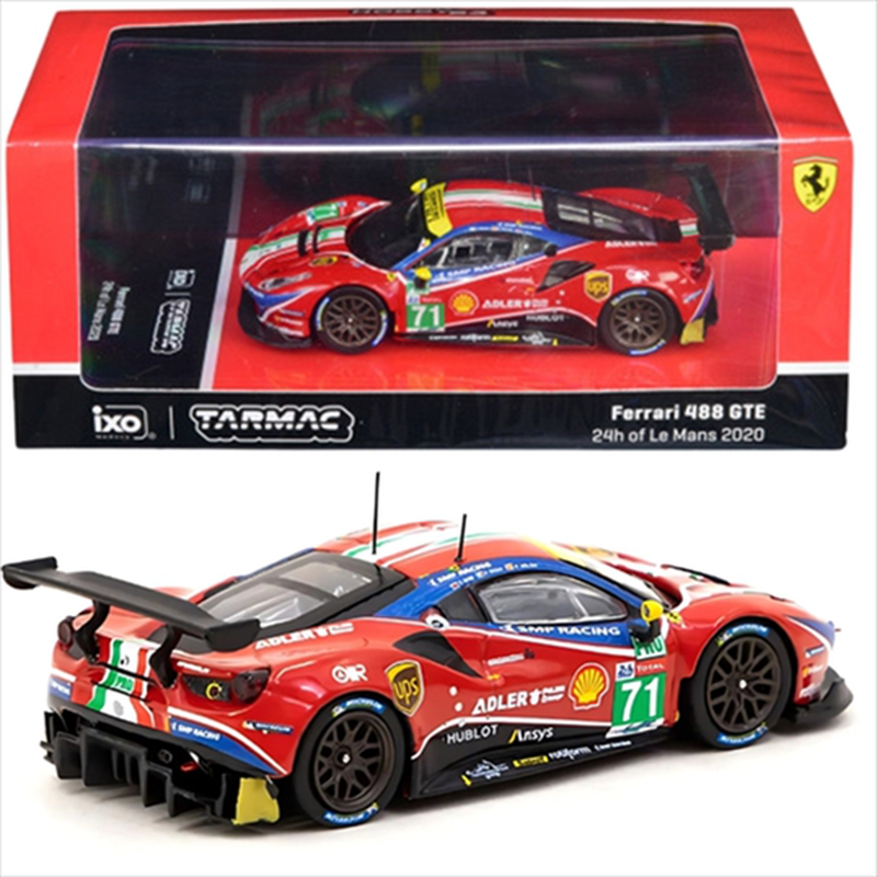 Tarmac 1/64 2020 ferrari 488 gte #71 m. Molina/d. Rigon/s. Bird 24h le mans, red, , medium image number null
