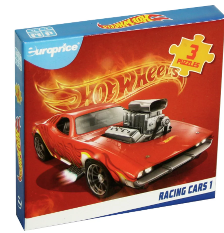 Puzzle mini hot wheels- racing cars - red-null