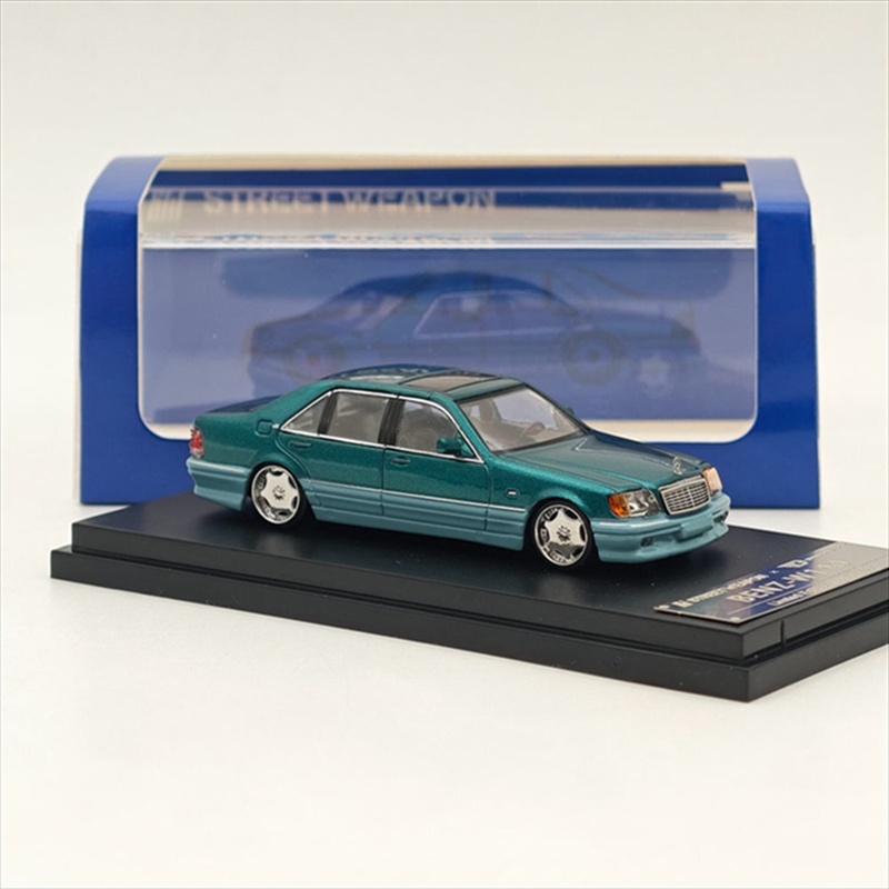 Street weapon 1/64 mercedes-benz w140 s600, green, , medium-null