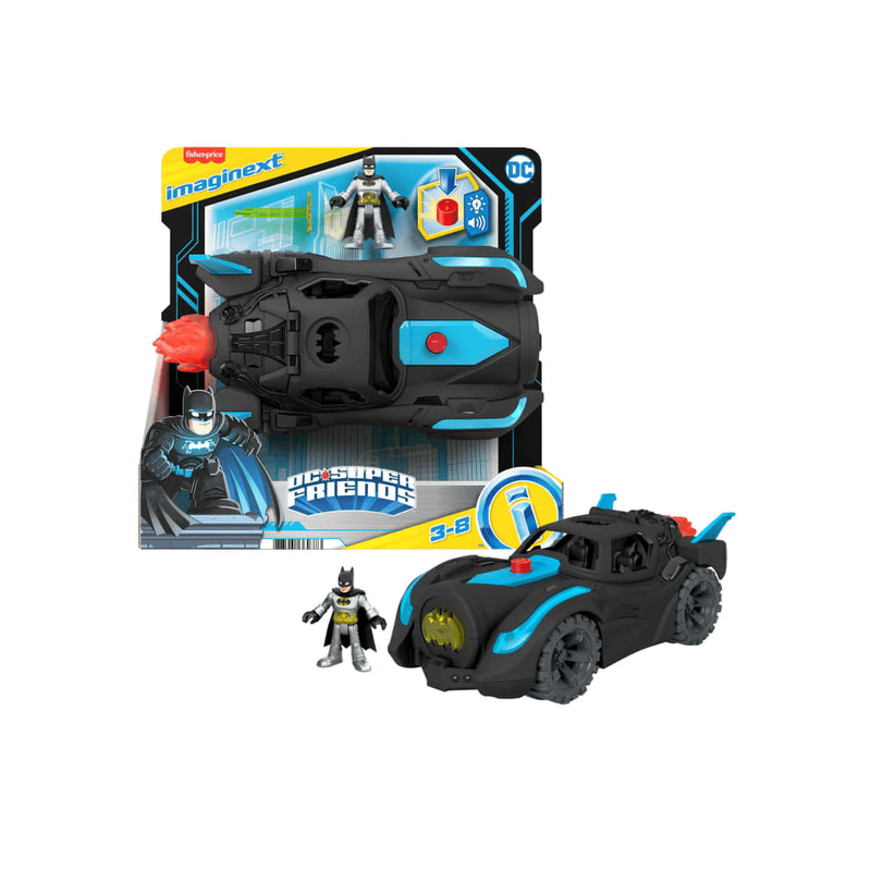 Imaginext dc super friends lights & sounds batmobile hgx96, , medium-null