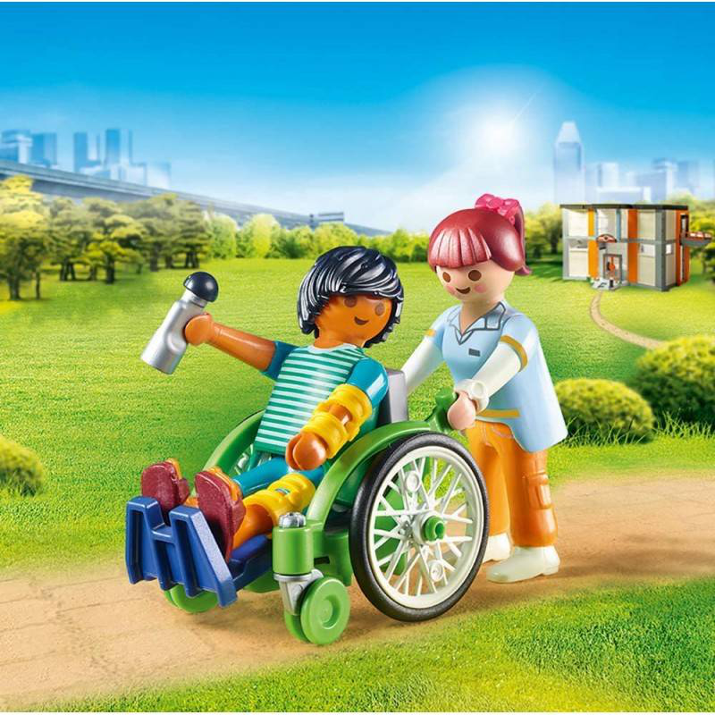 Playmobil 70193 city life wheelchair patient, , medium image number null