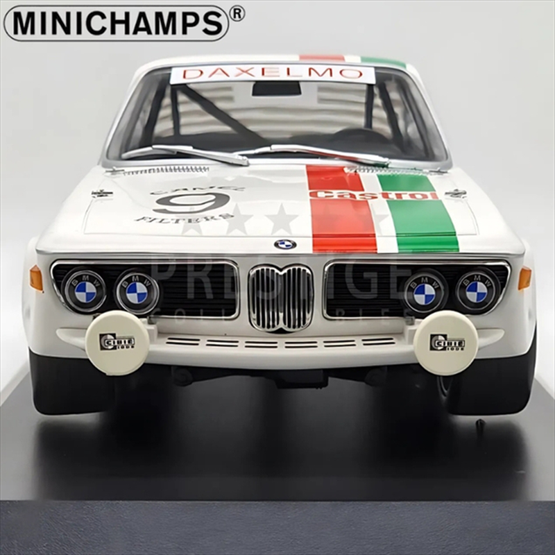 Product image: Minichamps 1/18 1971 bmw 2800 cs castrol bmw #9 moorkens/haxhe 24h spa francorchamps, white, , medium-null