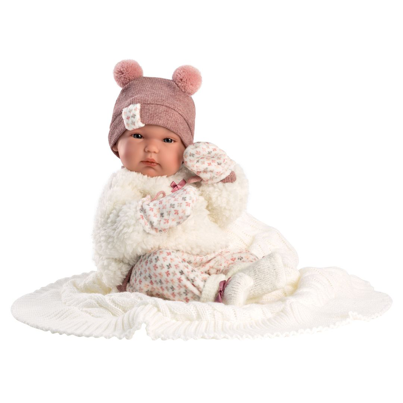 Llorens bimba with blanket con toquilla doll 35cm 63576, , medium-null