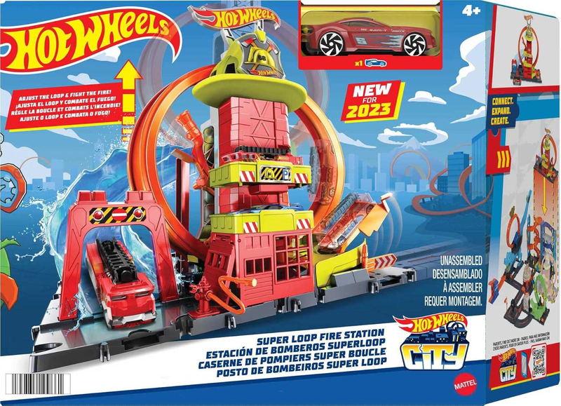 Hot wheels city super loop fire station hkx41 4y+, , medium image number null