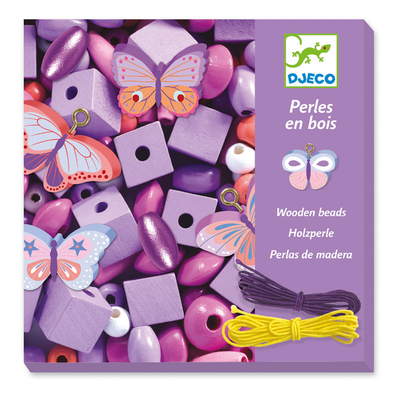Djeco for older children - beads and jewellery wooden beads, buterflies, , medium