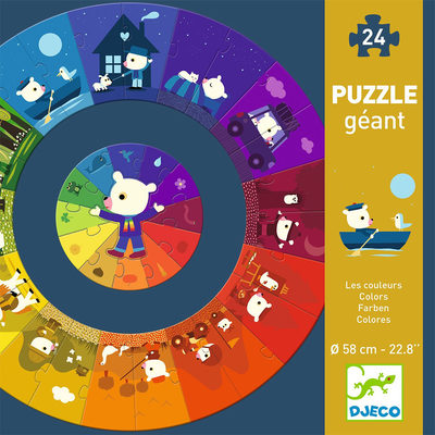 Djeco giant puzzles colors 24pcs, , medium