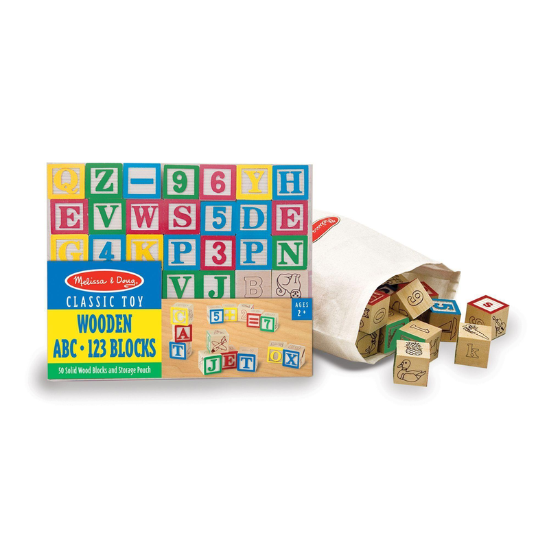 Melissa & doug 11900 wooden abc/123 blocks, , medium-null