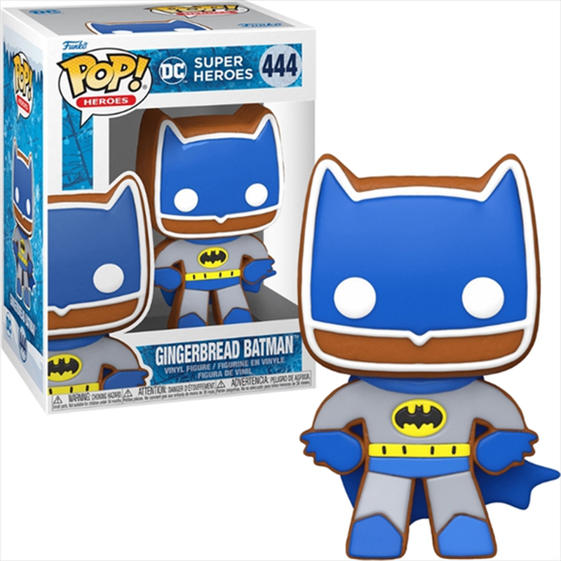 Funko pop! Heroes: dc super heroes holiday - gingerbread batman #444 vinyl figure, , medium-null