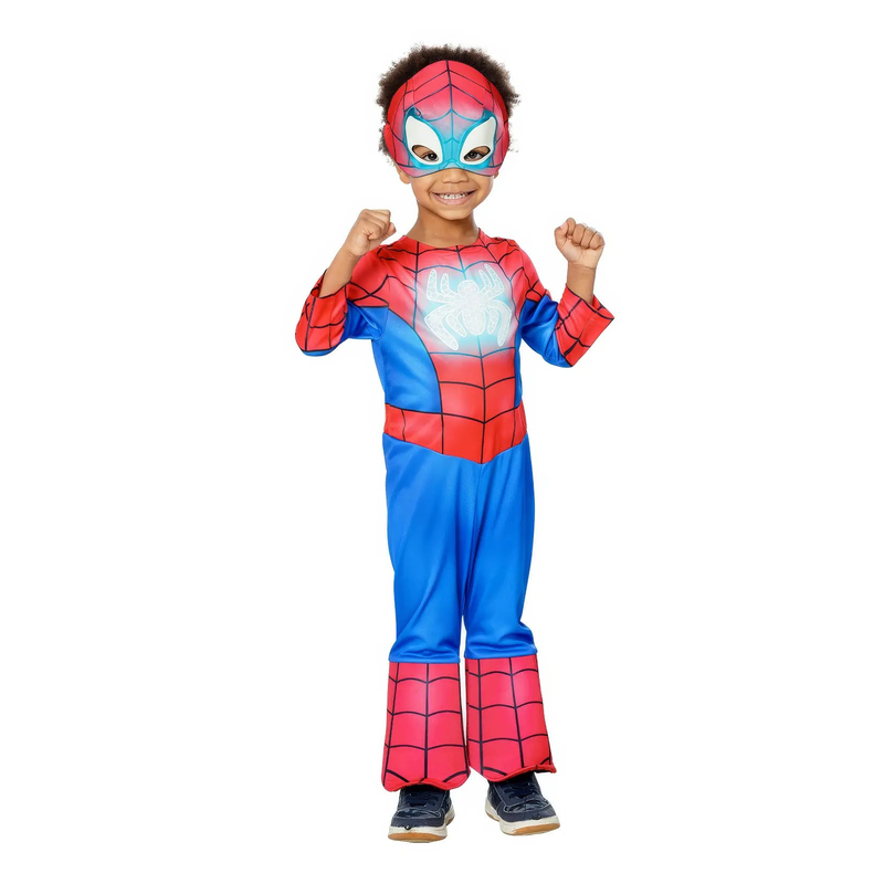 Spider-man glow in the dark spidey kids costume image number null