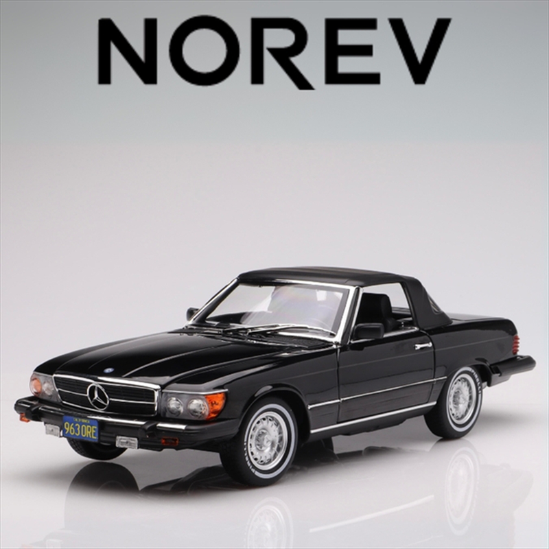 Norev 1/18 1979 mercedes benz 450 sl r107 us-version american gigolo, black image number null