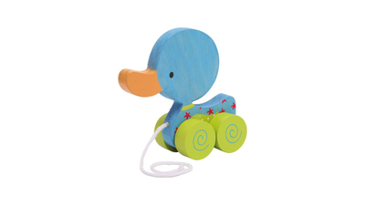 Pull-along little duck (blue), , medium
