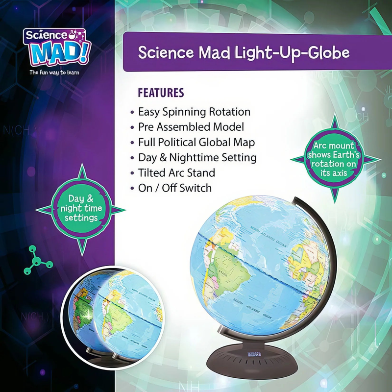 Product image: Science mad light up globe, , medium-null