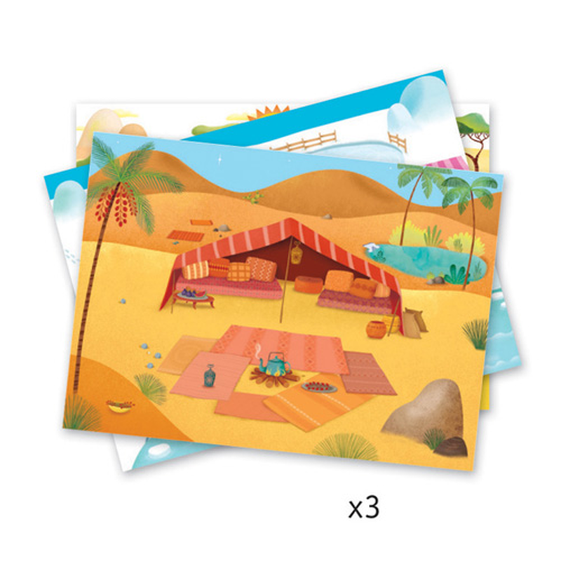 Product image: Djeco savannah, desert, and north pole: time for fun! Decals, , medium-null