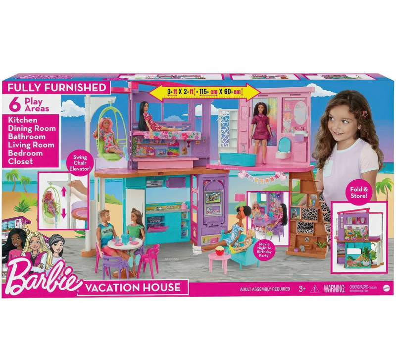 Barbie vacation house playset, , medium-null