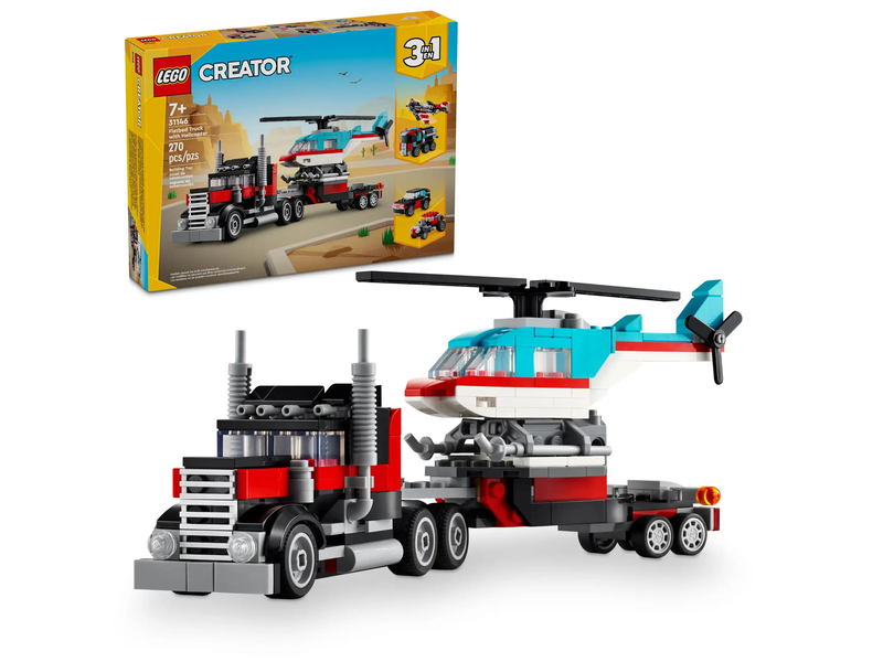 Lego creator 31146 flatbed truck with helicopter image number null