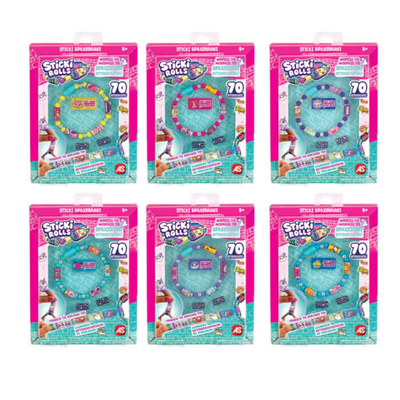 As sticki rolls bracelet & 70 stickers (1pc random selection) 10000 5y+, , medium