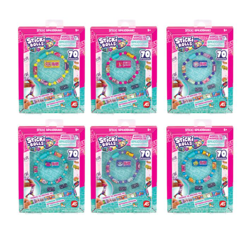 Product image: As sticki rolls bracelet & 70 stickers (1pc random selection) 10000 5y+, , medium-null
