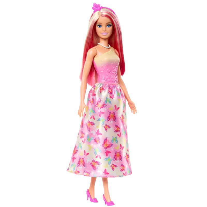 Barbie royal doll with pink hair  hrr08, , medium-null