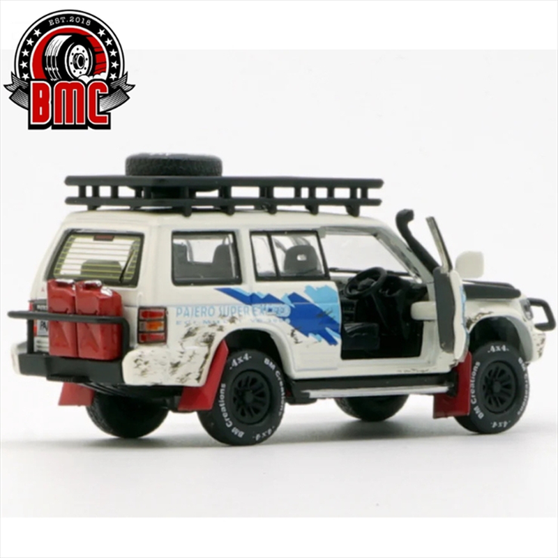 Bm creations 1996 mitsubishi pajero 2nd Gen. Rhd *jungle pack*, 1/64 white, , medium-null