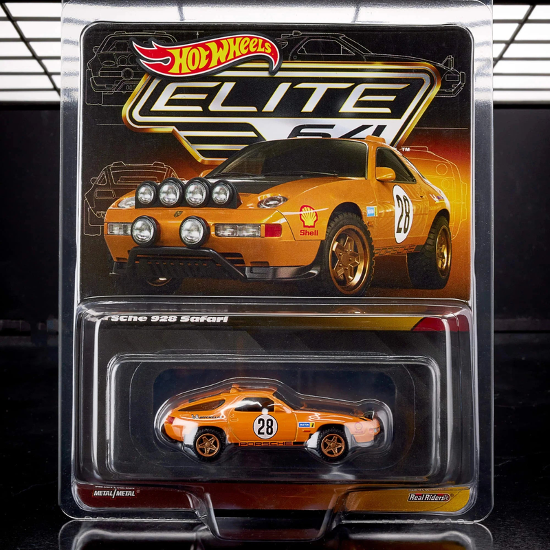 Hot wheels elite 64 porsche 928 safari &ndash; orange hnj58 die-cast model, , medium-null