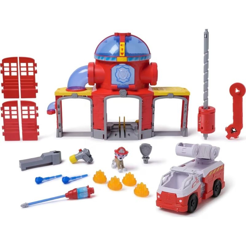 Spin master paw patrol - fire rescue command center playset with marshall figure, , medium-null