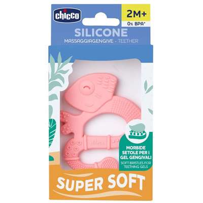 Chicco baby teething ring silicone pink c05-28110-10, , medium