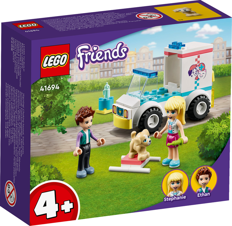 Lego friends pet clinic ambulance 41694 for ages 4+ 54pcs, , medium-null